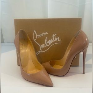 Louboutin’s So Kate - Size 38 - Nude Patent Leather - NEVER WORN
